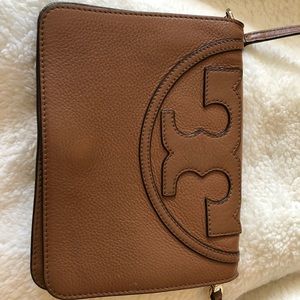 Leather Tory Burch cross body purse